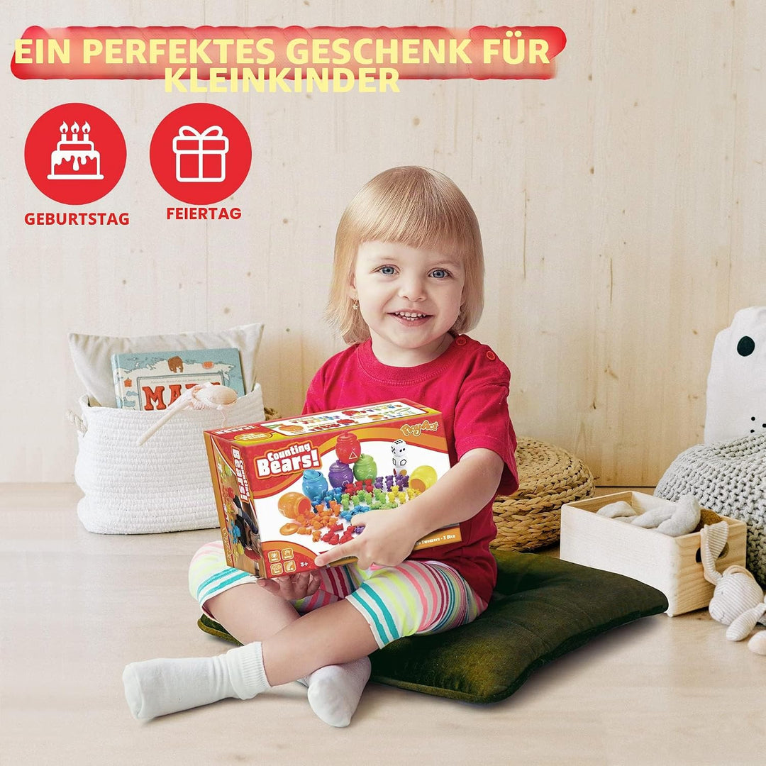 JOYIN Farben Lernen ab 2 3 4 5 Jahre,Montessori Mathe Spielzeug Mit Passenden Sortieren Tassen,Senso