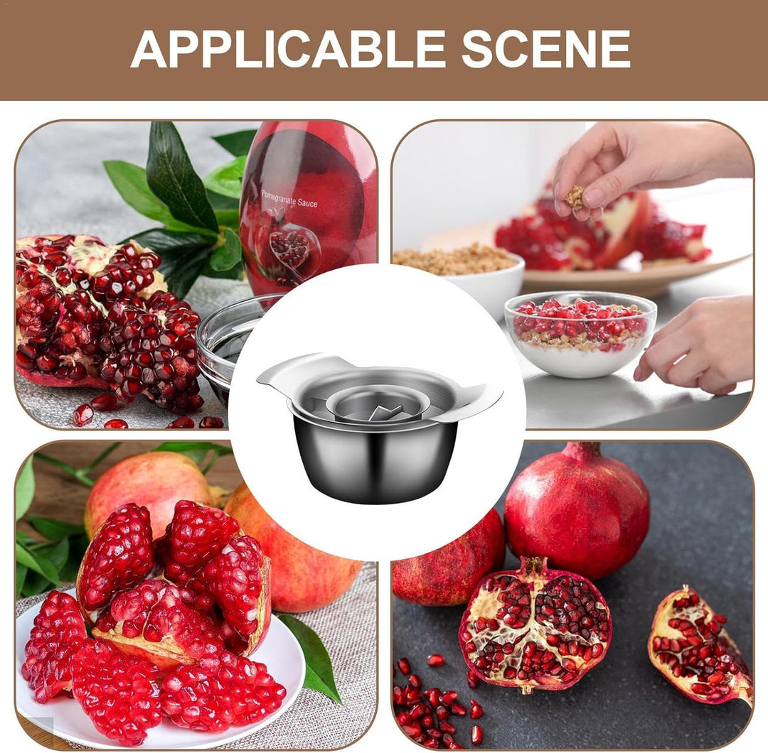 Granatapfel Schäler, Granatapfelschälwerkzeug Set Granatapfel Entkerner Aus Edelstahl Mit Schale Gra