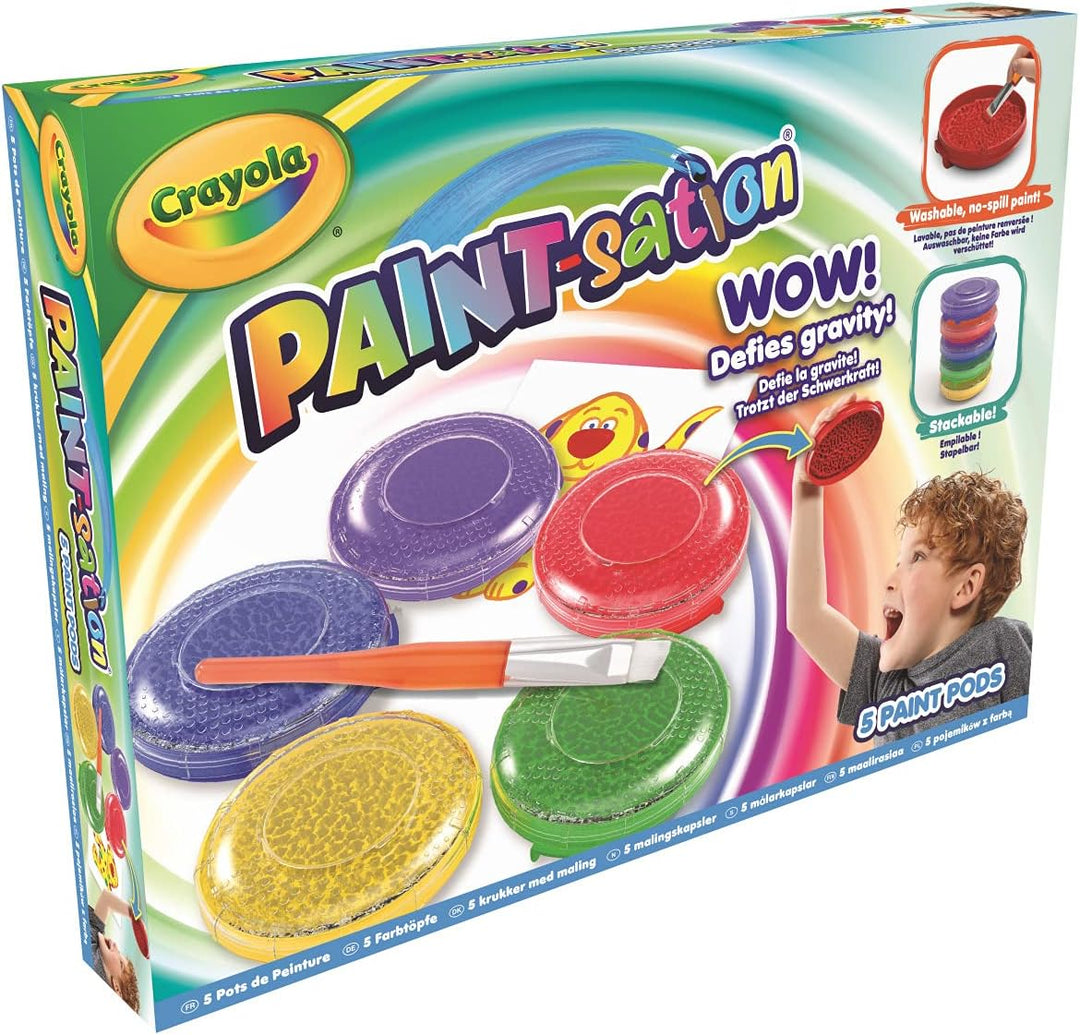 CRAYOLA Farbtöpfe, auslaufsicher, 5 Stück, kein Verschütten, ideal für Kinder ab 3 Jahren