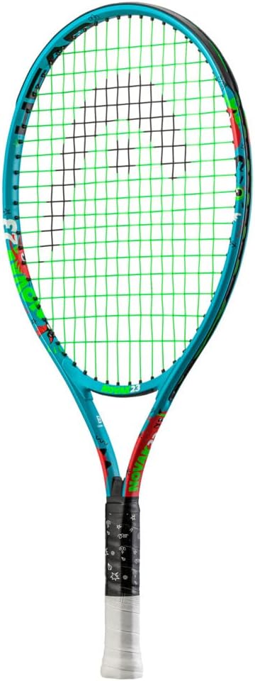 Head Novak 23 Tennisschläger, Blau, Griffstärke 05, 6-8 Jahre Bundle mit Tennisball (3 x 4 Stück), B