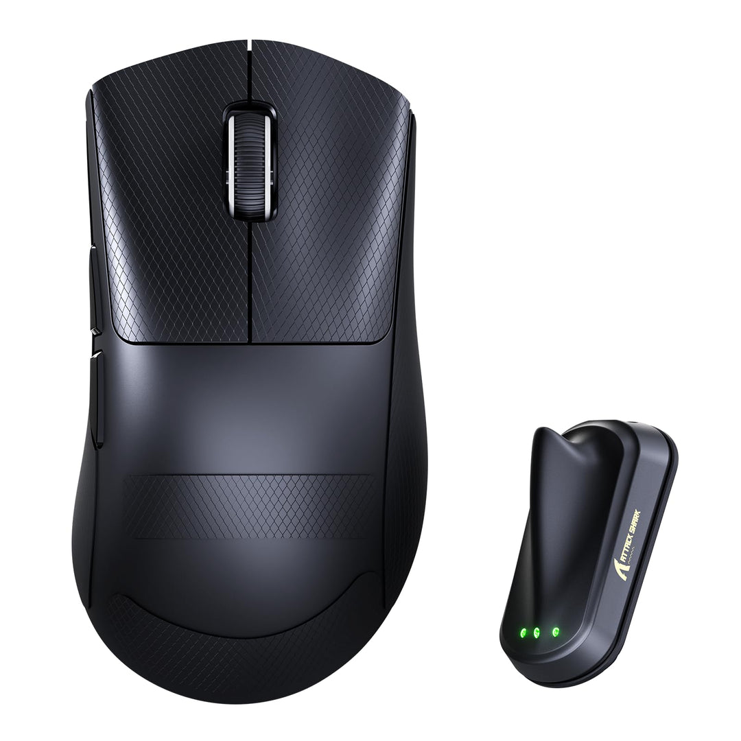 ATTACK SHARK V8 8000Hz Kabellose Gaming-Maus, Nordic 54L15 Chip, PAW3950MAX Sensor, 42000 DPI, 20000