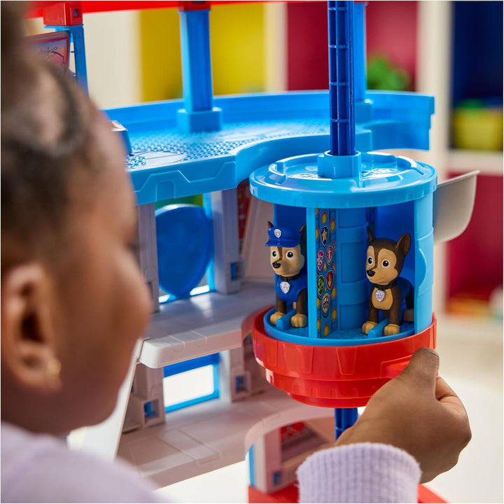 PAW PATROL - Lookout Tower (2025), über 50 cm hoch, Hauptquartier Spielset mit 1 Basis Polizei-Fahrz