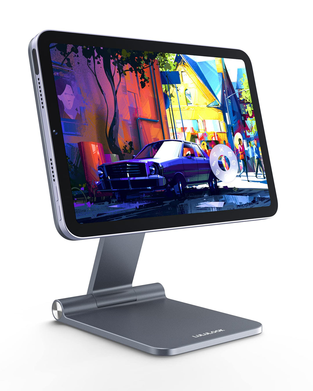 LULULOOK Magnetisch iPad Mini 6 Ständer, Faltbarer Verstellbarer Tragbarer iPad Mini Halterung, 360°
