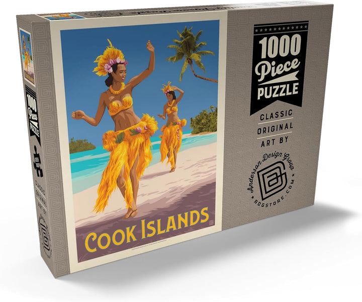 Cook-Inseln: EIN Paradies im Südpazifik, Vintage Poster - Premium 1000 Teile Puzzle - MyPuzzle Sonde