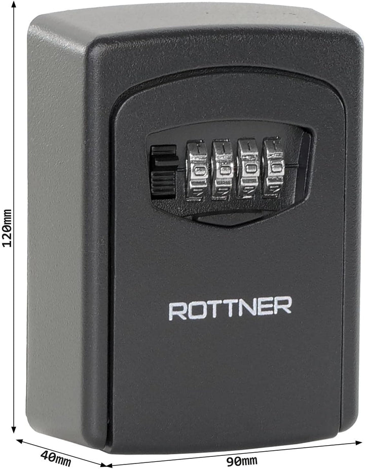 Rottner Schlüsseltresor Keycare Zahlenkombinationsschloss Wandmontage inkl. Befestigungsmaterial