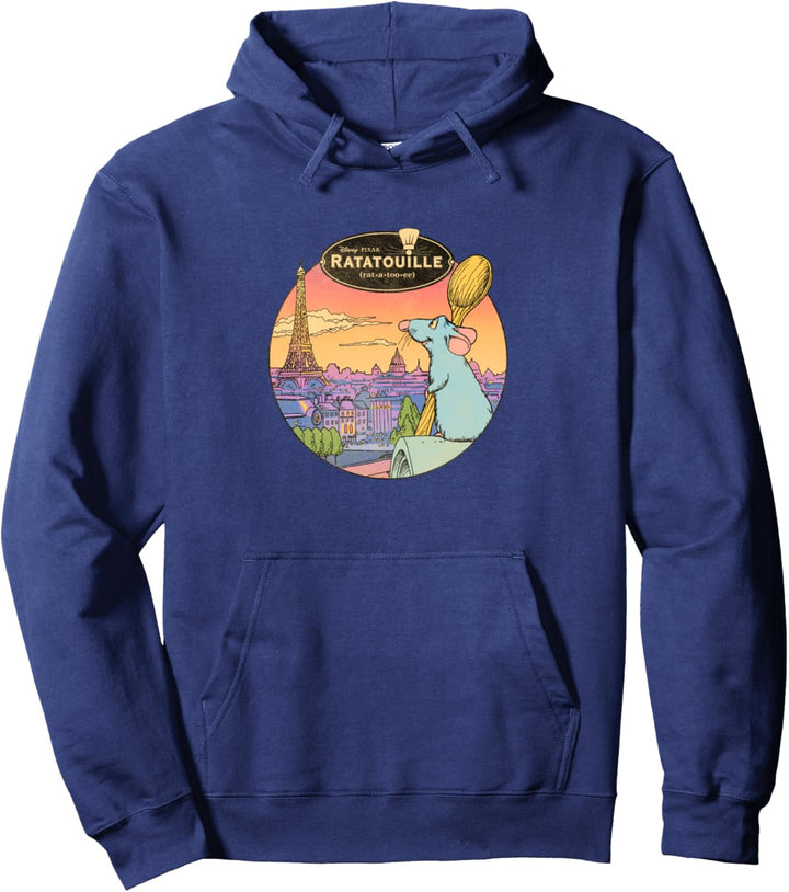 Disney Pixar Ratatouille Over Look Paris Pullover Hoodie