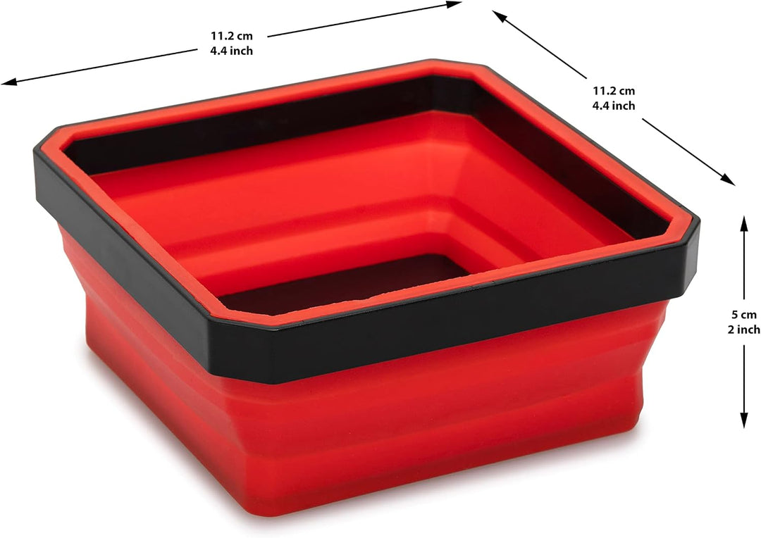 Bagulet faltbares Magnettablett aus Silikon, 4er-Pack – faltbarer Kleinteile-Organizer – zum Aufbewa