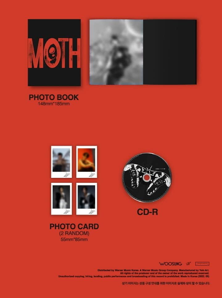 Dreamus WOO SUNG THE ROSE - MOTH (EP) Album, 145 x 190 mm