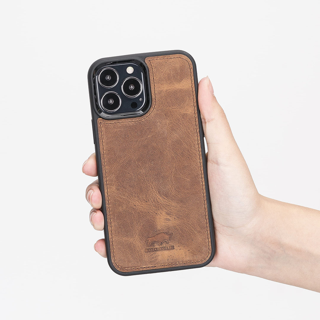 Solo Pelle Lederhülle für das iPhone 13 Pro Max in 6.7 Zoll Stanford Case Leder Hülle Ledertasche Ba