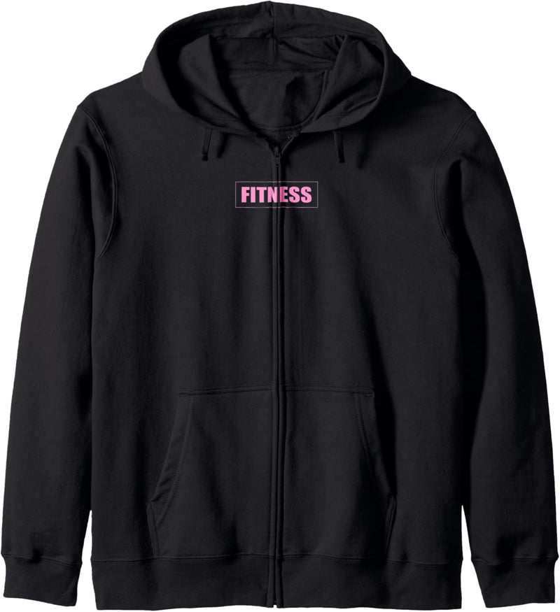 Fitness schlicht modern Rosa Gym Workout rosa Schrift Kapuzenjacke