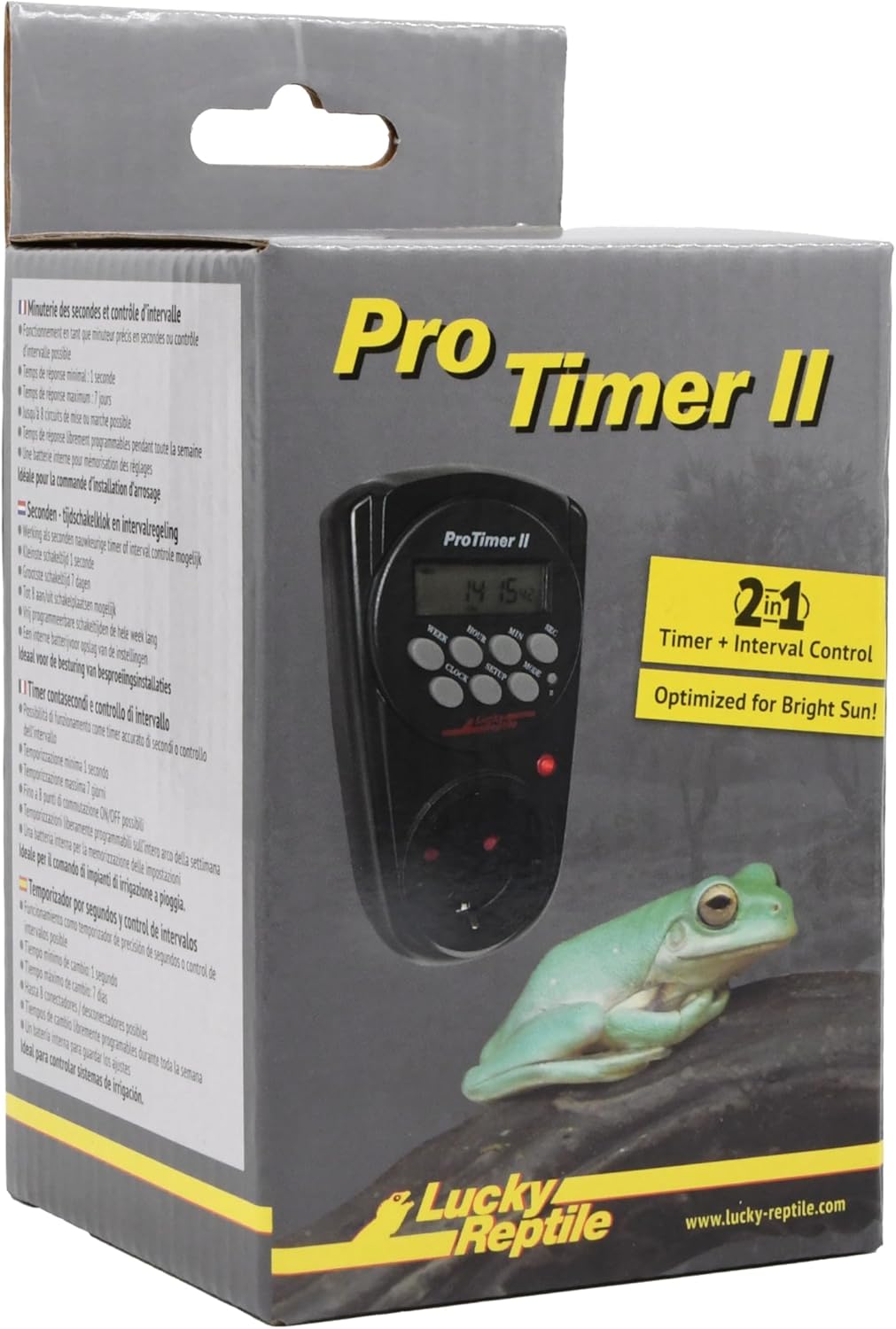 Lucky Reptile Pro Timer II - Sekunden Zeitschaltuhr mit Intervallsteuerung - Digitale Zeitschaltuhr