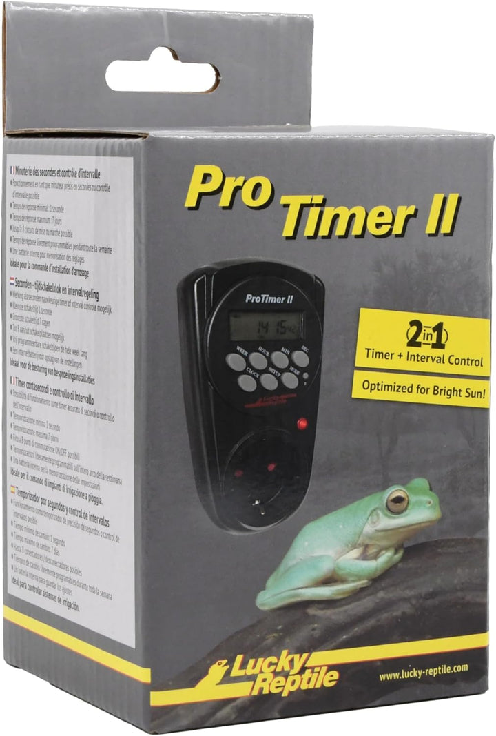Lucky Reptile Pro Timer II - Sekunden Zeitschaltuhr mit Intervallsteuerung - Digitale Zeitschaltuhr