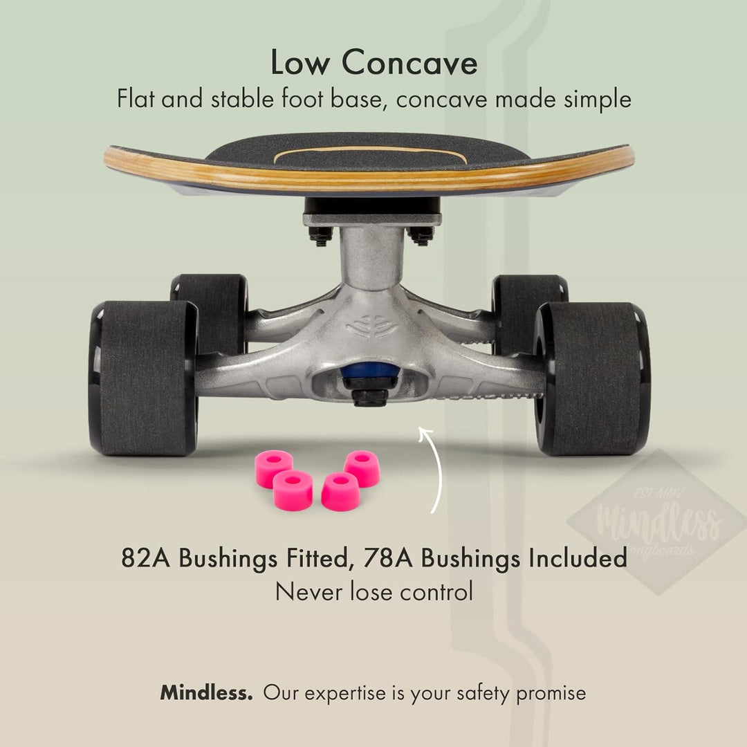 Mindless Longboards Surf Skate Longboard Skateboard Unisex Erwachsene 9.5" Schwarz (Black), 9.5" Sch