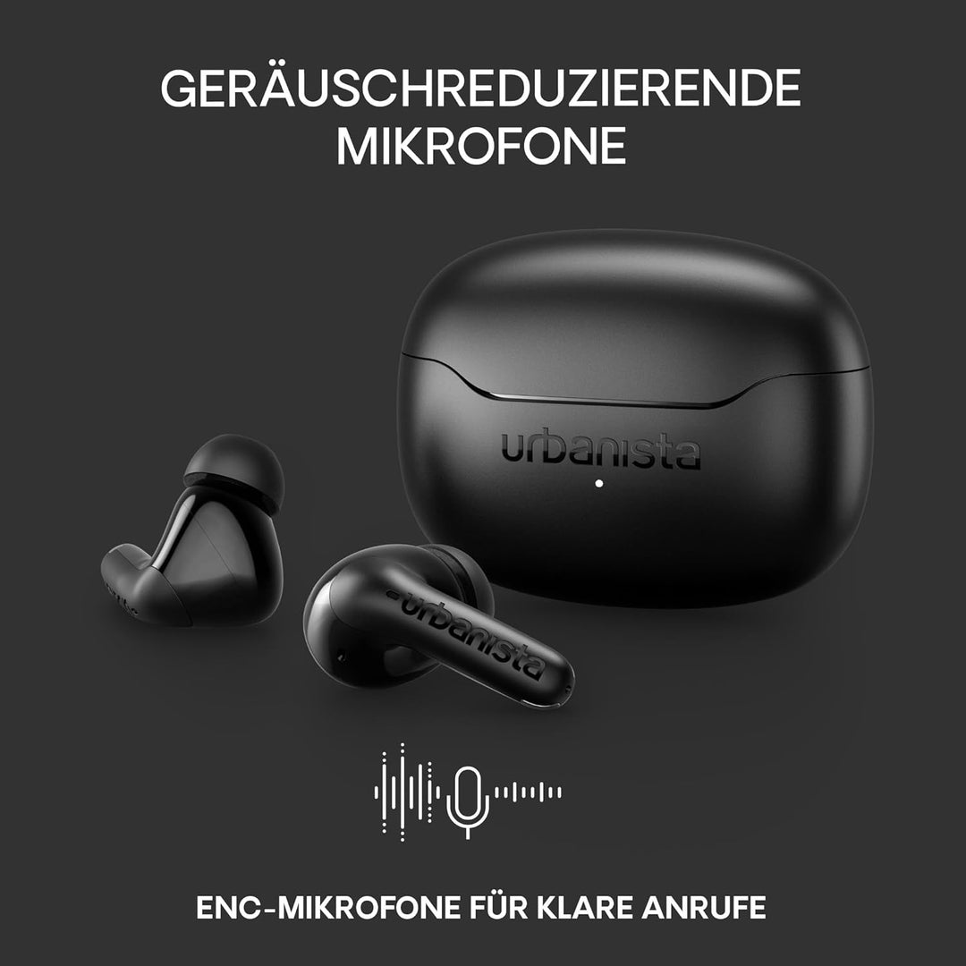 Urbanista Kabellose Bluetooth Kopfhörer In Ear, Noise Cancelling InEar und Multipoint-Verbindung, 32