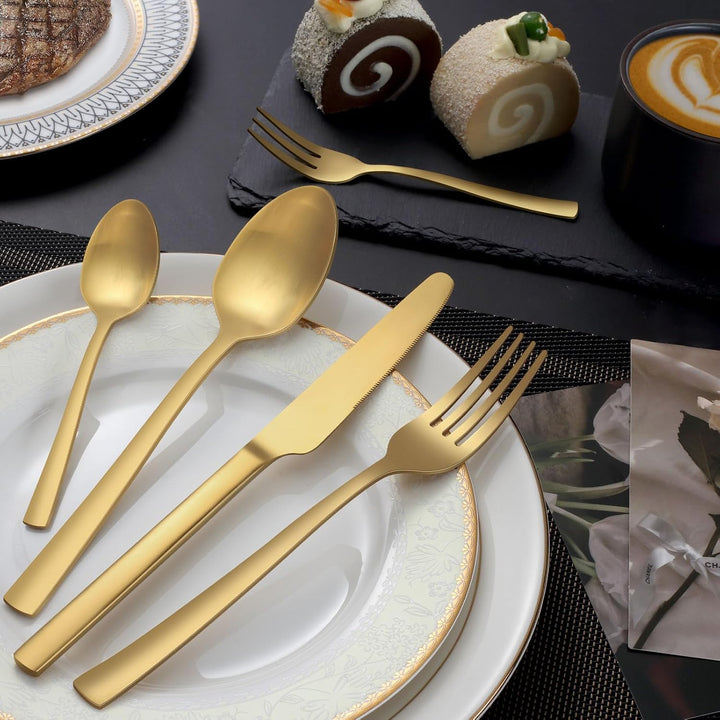 Pleafind Besteck Set, 30 teilig Besteck Set für 6 Personen, hochwertiges Besteck aus Edelstahl, Essb