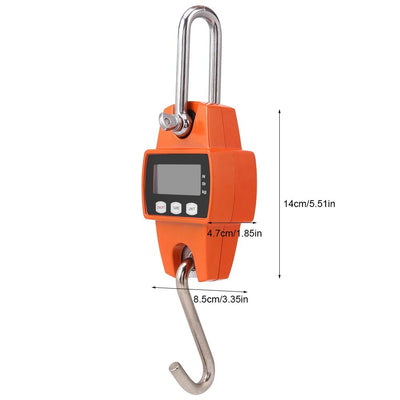 Hängende Waage 300kg, Tragbare Lcd Digital Elektronik Mini Hängewaage Mit Haken Industrie Hängende W