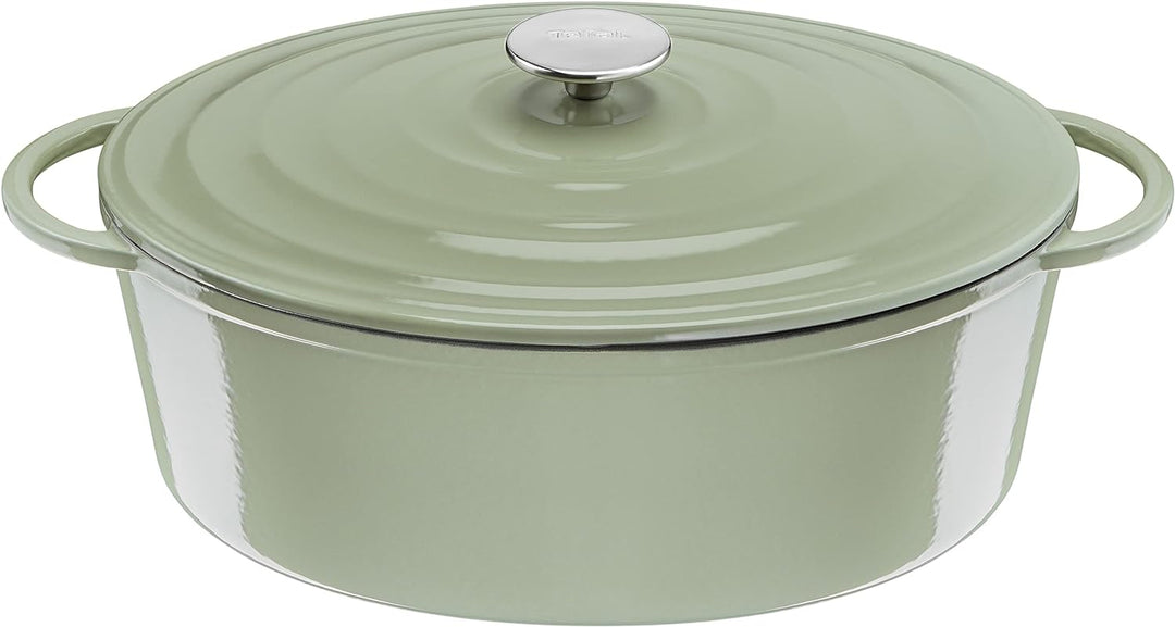 Tefal E25806 LOV Ovaler Bräter 34 cm | wiedergewonnenes Gusseisen | optimale Wärmespeicherung | für