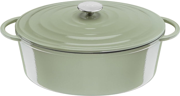 Tefal E25806 LOV Ovaler Bräter 34 cm | wiedergewonnenes Gusseisen | optimale Wärmespeicherung | für