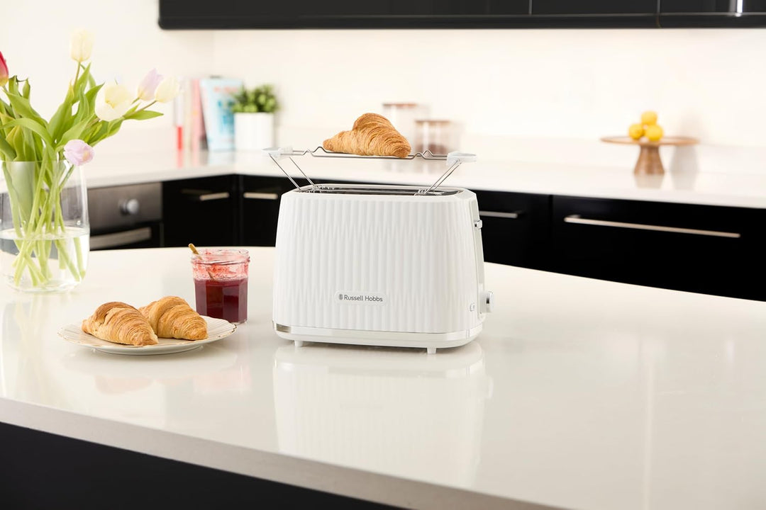 Russell Hobbs Toaster [für 2 Scheiben] Eden (6 Bräunungsstufen, Hebefunktion, Auftau-, Aufwärm- & St
