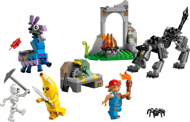 LEGO Fortnite Das Lager von Schali und der Zündkerzenkünstlerin Gaming Spielzeug - Vorratslama und W