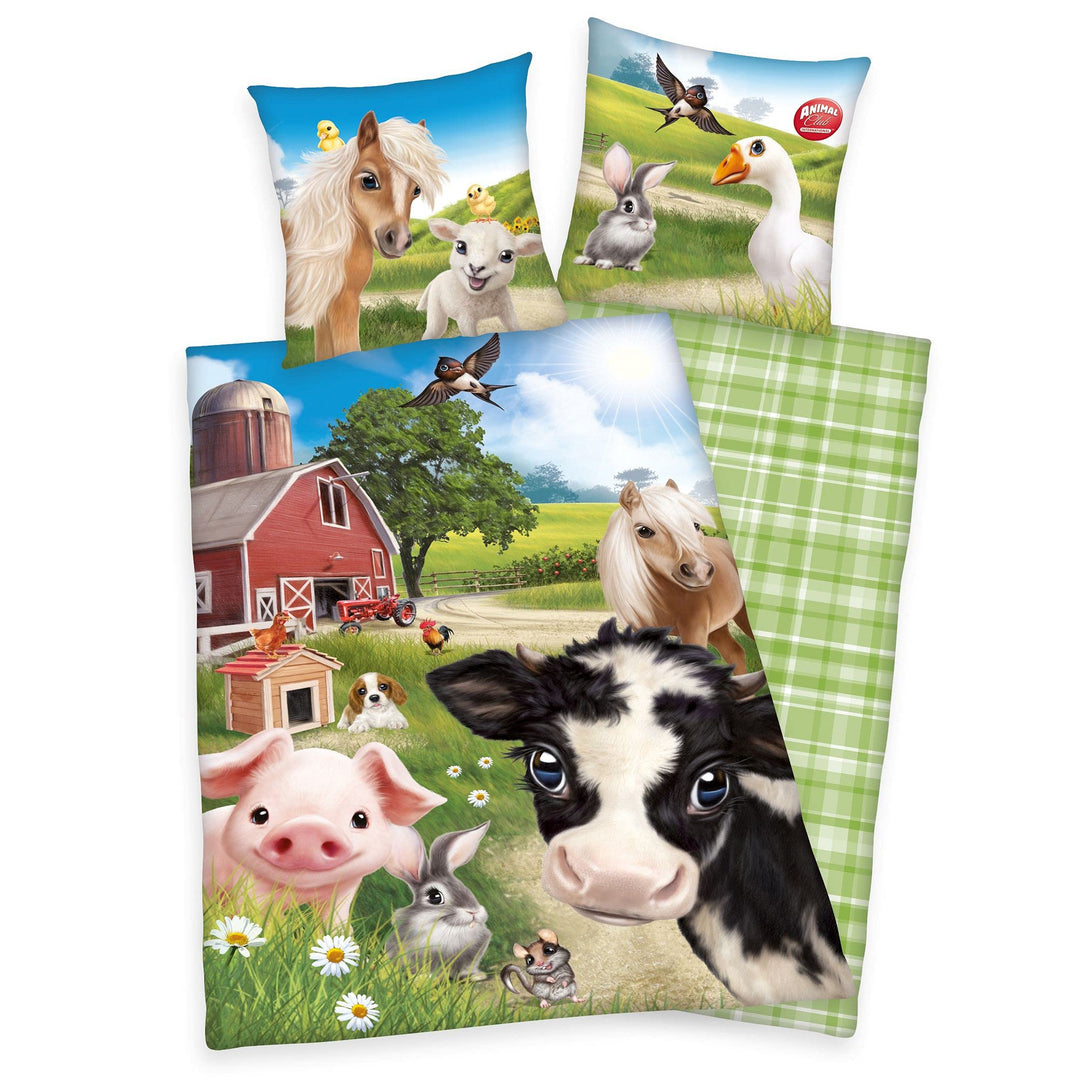 Herding Bettwäsche Farm World Bauernhof Tiere 135 x 200 cm 100% Baumwolle