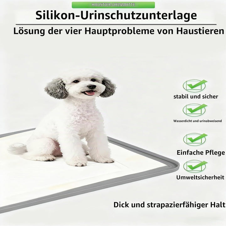 Waschbare Haustier Pads für Hunde und Welpen - Wiederverwendbare Silikon Urinmatte für Puppy, Mehrzw