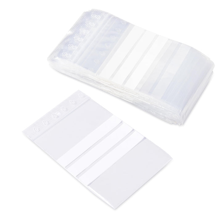 1000 Plastiktüten 10 x 15 cm Wiederverschliessbare mit Etiketten ZIP | Beutel mit Beschriftungsfeld