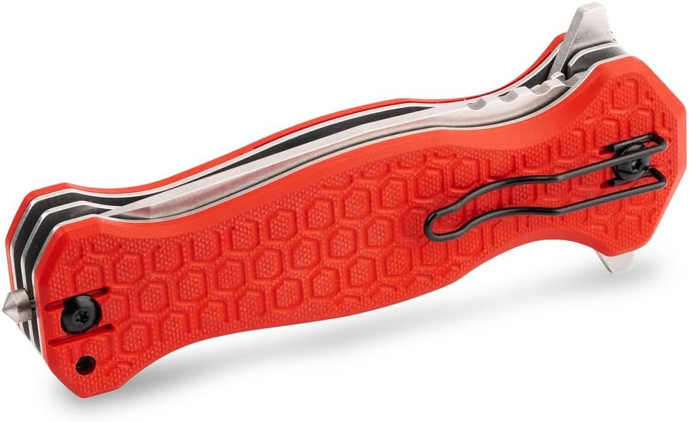 Dönges Expert Folder - Vielseitiges Rettungsmesser mit Spearpoint & Rescue-Tool-Klinge - Taschenmess