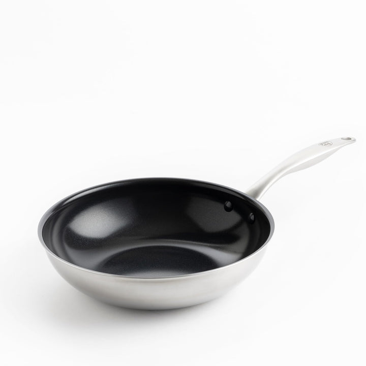 GreenChef Profile Plus Gesunde Keramik Antihaft-Edelstahl 28 cm/3,6 Liter Wok, PFAS-frei, Induktion,