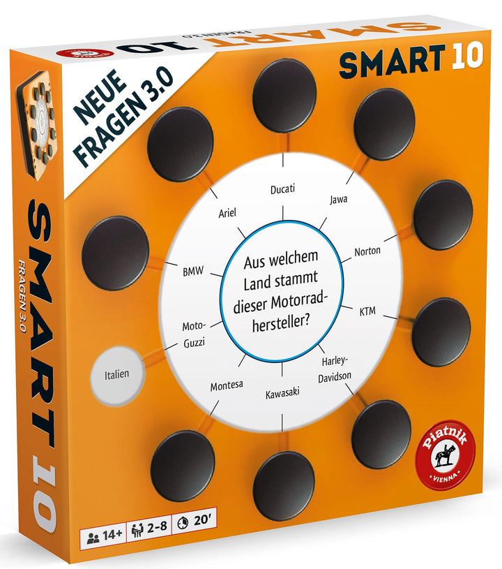 Piatnik 7242 7242-Smart 10-Zusatzfragen 3.0: 200 Fragen mit 2000 neuen Antwortmöglichkeiten Smart 10