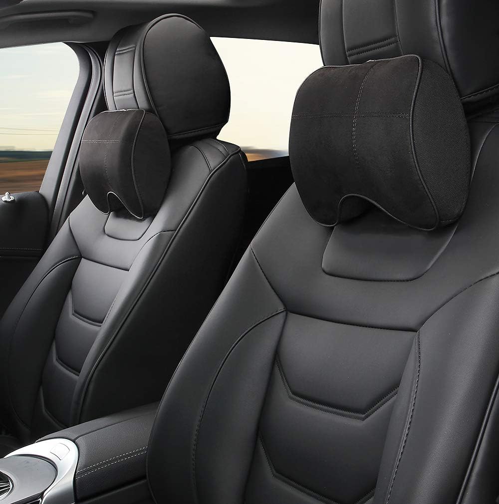 EASY EAGLE Auto Nackenkissen aus Wildleder und Memory-Schaum, Nackenkissen mit Abnehmbarem Befestigu