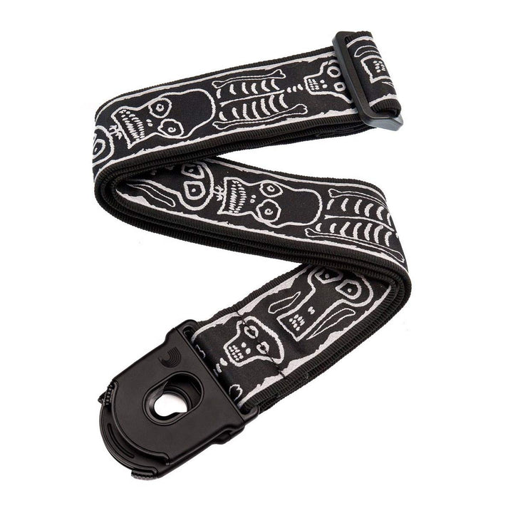 Planet Waves 50PLJS01 Gewebegurt Nylongewebe Joe Satriani Collection Skulls n' Bones Einsteckfach fü