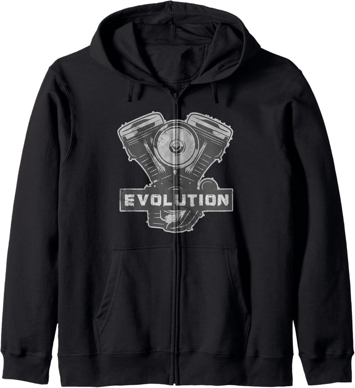 Biker Evolution v2 Motor Vintage Motorcycle Gear VTwin Kapuzenjacke