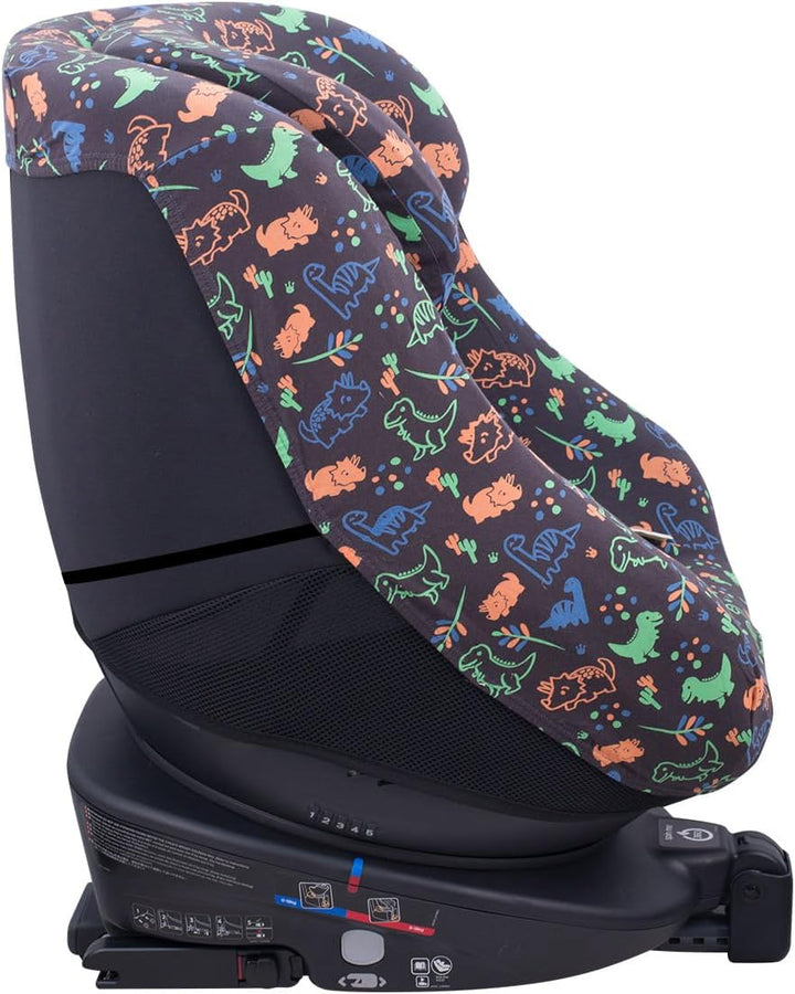 JYOKO Kids Bezug kompatibel mit Joie Spin 360, Nuna Rebl, aus Baumwolle (Happy Dino) Happy Dino Bezu