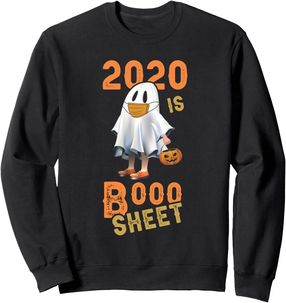 Halloween 2020 Lustiger Buh-Bogen Quarantäne-Maske Geisterko Sweatshirt