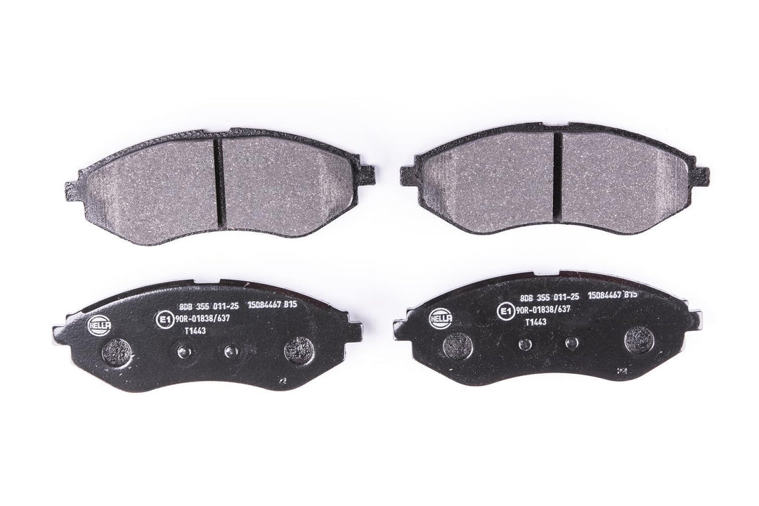 HELLA PAGID 8DB 355 011-251 Bremsbelagsatz - T1443 - Dicke/Stärke: 17.8mm - Bremssystem: Akebono - n