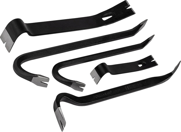 Roughneck Brecheisen/Nageleisen Set 5-teilig (Brechstange 330 mm / 356 mm / 381 mm, Nageleisen 178 m