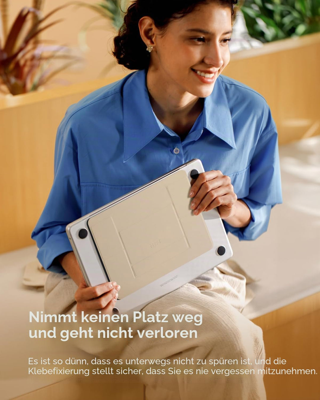MOFT Laptop Ständer, Faltbarer Laptopständer Notebook Ständer mit 2 einstellbaren Winkeln, Haltung V