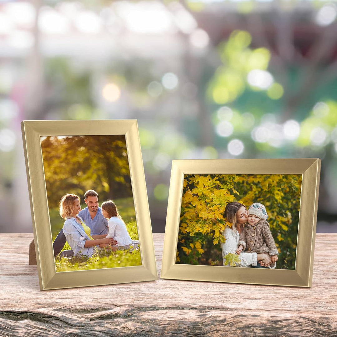 Giftgarden 12 Stück Bilderrahmen 13x18 cm Gold für 18x13 Fotos und Bilder, Fotorahmen Collage Set mi