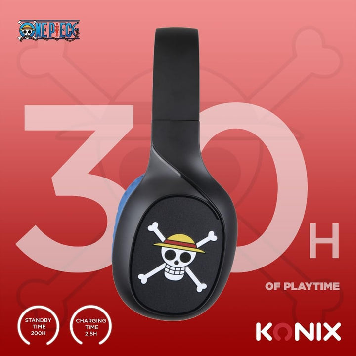Konix One Piece On-Ear-Kopfhörer kabellos Bluetooth 5.3 für Smartphones und Tablets - 30 Std. Akkula