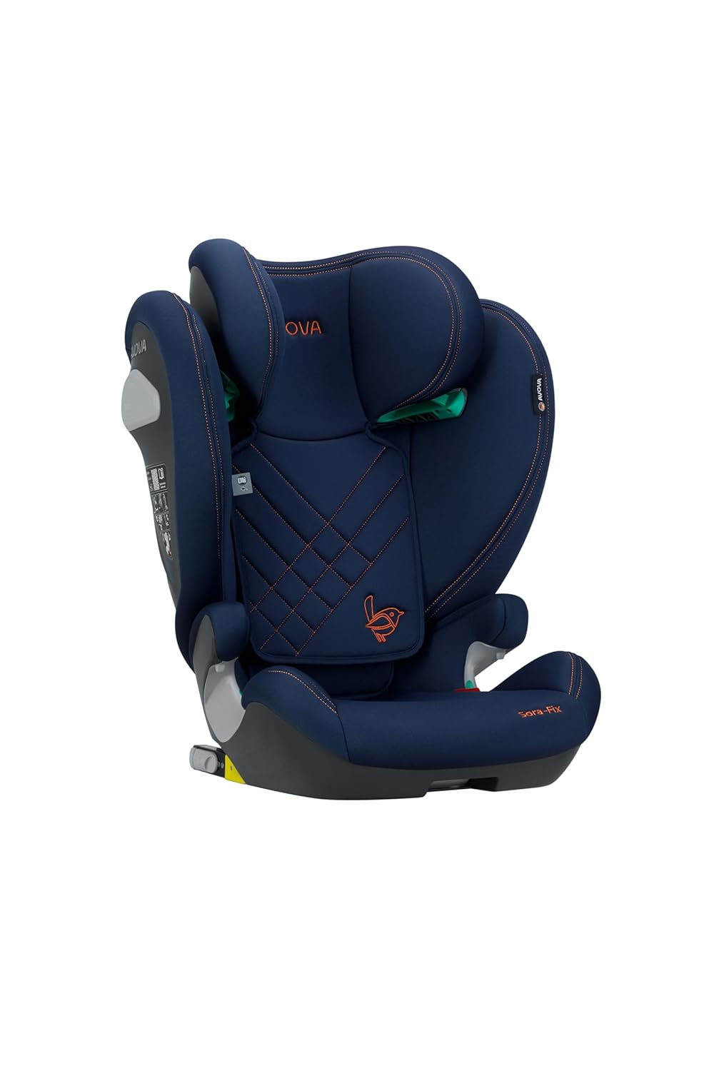 AVOVA Sora-Fix (River Blue), der Folgesitz geeignet von 100 bis 150 cm, 4 bis 12 Jahre, mit Isofix,