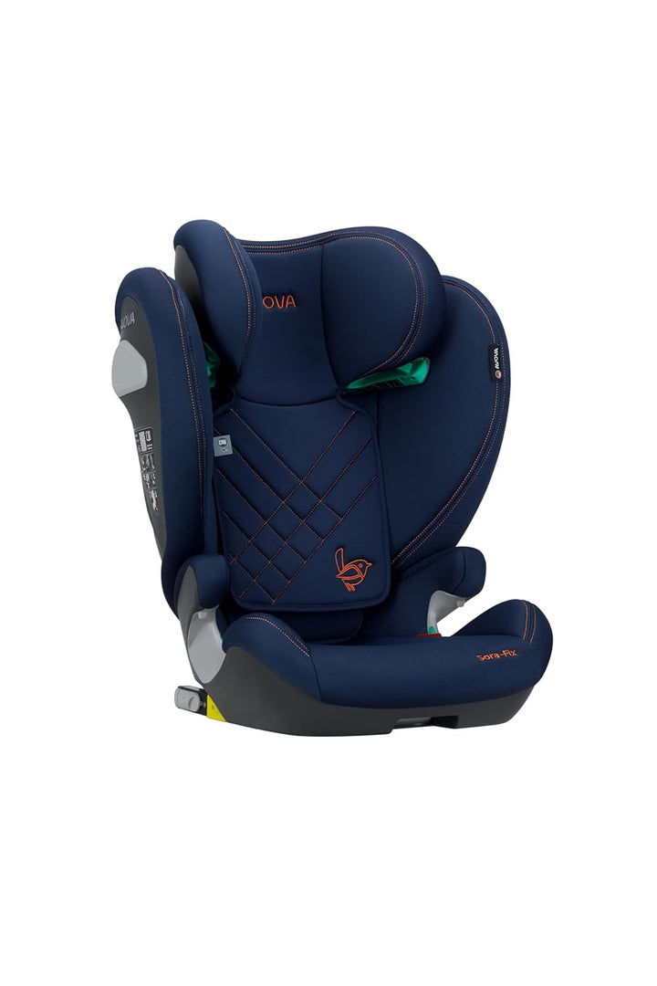AVOVA Sora-Fix (River Blue), der Folgesitz geeignet von 100 bis 150 cm, 4 bis 12 Jahre, mit Isofix,