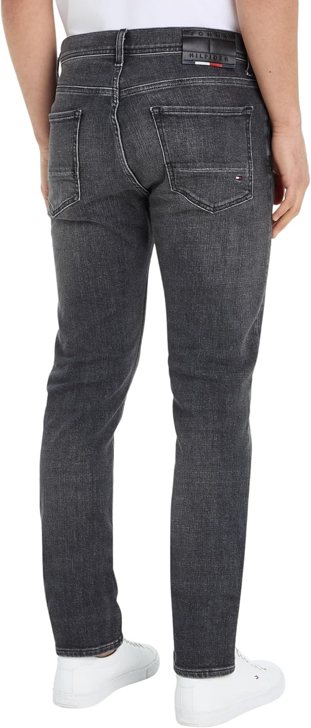 Tommy Hilfiger Herren Jeans Bleecker Slim Fit 29W / 32L Denim (Damon Black), 29W / 32L Denim (Damon