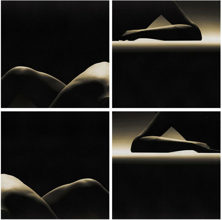 Bilder auf Leinwand Nackter Körper Modell künstlerische Pose Leinwandbild mit Rahmen 45x80cm Wandbil