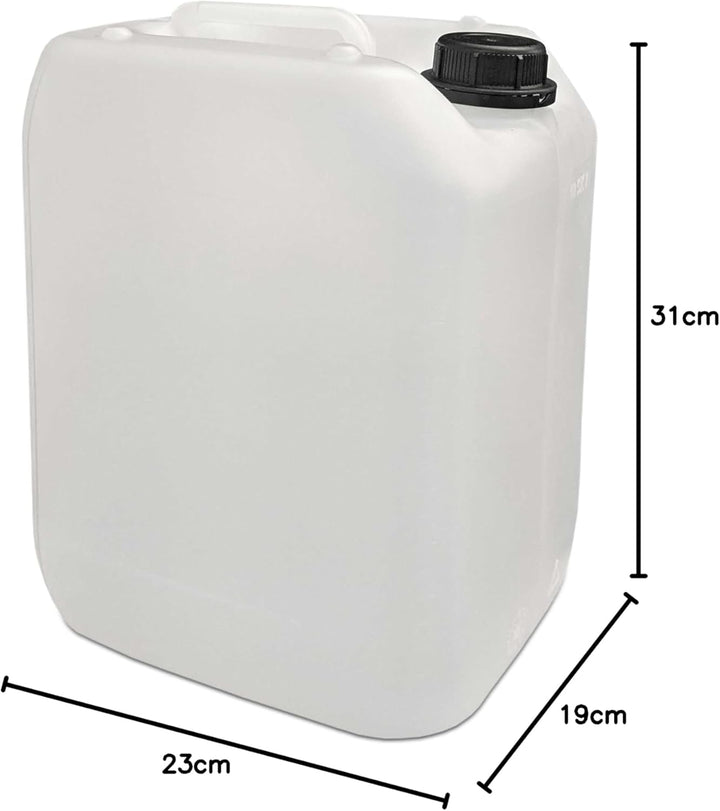 plasteo® 10L Getränke- Wasserkanister Natur | Lebensmittelecht | Hergestellt in DE | UN-Zulassung |