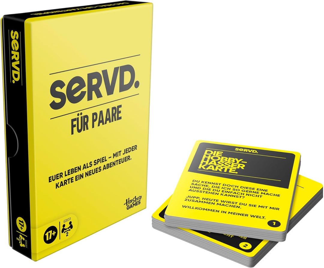 Hasbro Gaming SERVD Spiel für Paare – Das witzige Real-Life Kartenspiel für Partner – lustiges Gesch