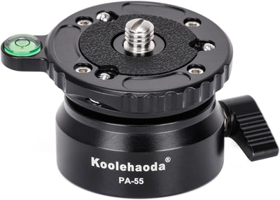 Koolehaoda PA-55 Stativ Nivellierbasis Leveling Base +/- 15 Grad Präzisionseinstellung mit 1/4 Zoll