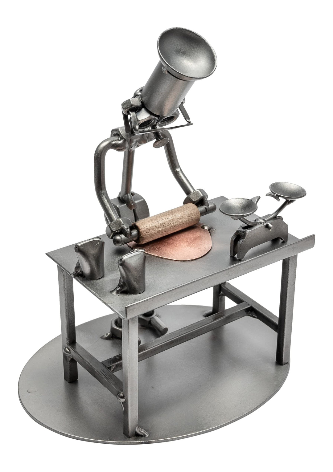 STEEMO Schraubenmännchen Bäcker Konditor Bäckerei Geschenk Metall-Deko 16x12x20 cm