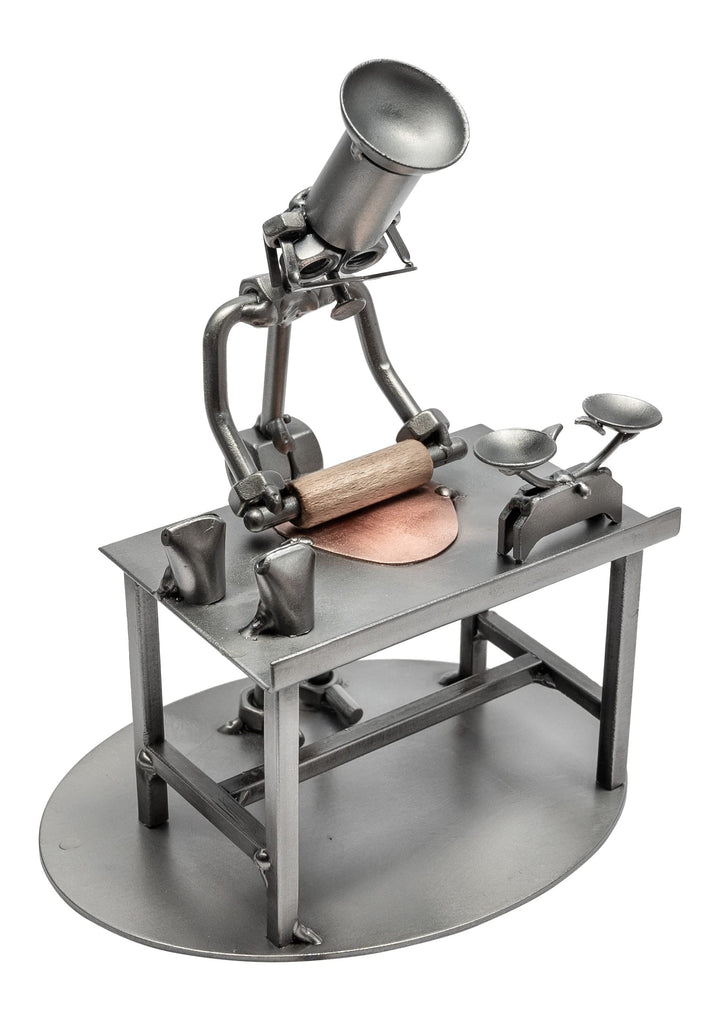 STEEMO Schraubenmännchen Bäcker Konditor Bäckerei Geschenk Metall-Deko 16x12x20 cm