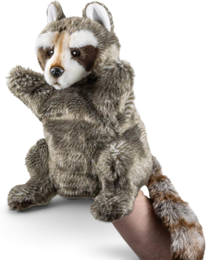 Carl Dick Waschbär Handpuppe, Plüschtier, Kuscheltier ca. 28cm 3439 Wb - Grau, Wb - Grau